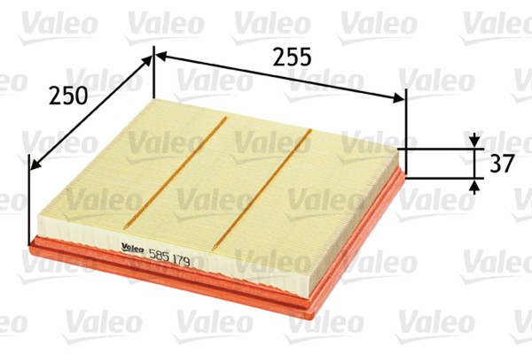 Luftfilter Valeo 585179 Filtereinsatz FüR Chevrolet Opel J305 Orlando Astra J309-image