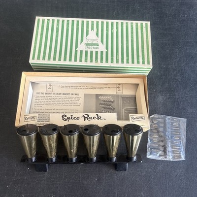 Vintage MCM Retro Woodpecker Woodware Spice Rack In Original Box New Old Stock