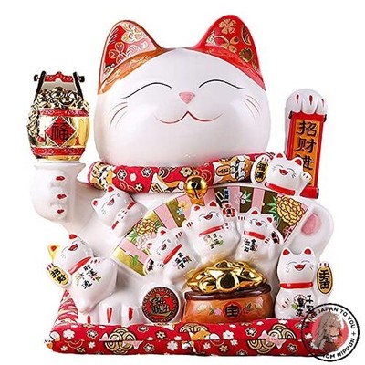 NEU EnergyPower Electric Maneki-neko (großes Premium-Modell) weißes Porzellan...