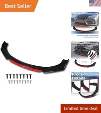 Universal Front Bumper Lip 4 Pieces Kits Spoiler Splitter 2 Layer Lip Glossy ...
