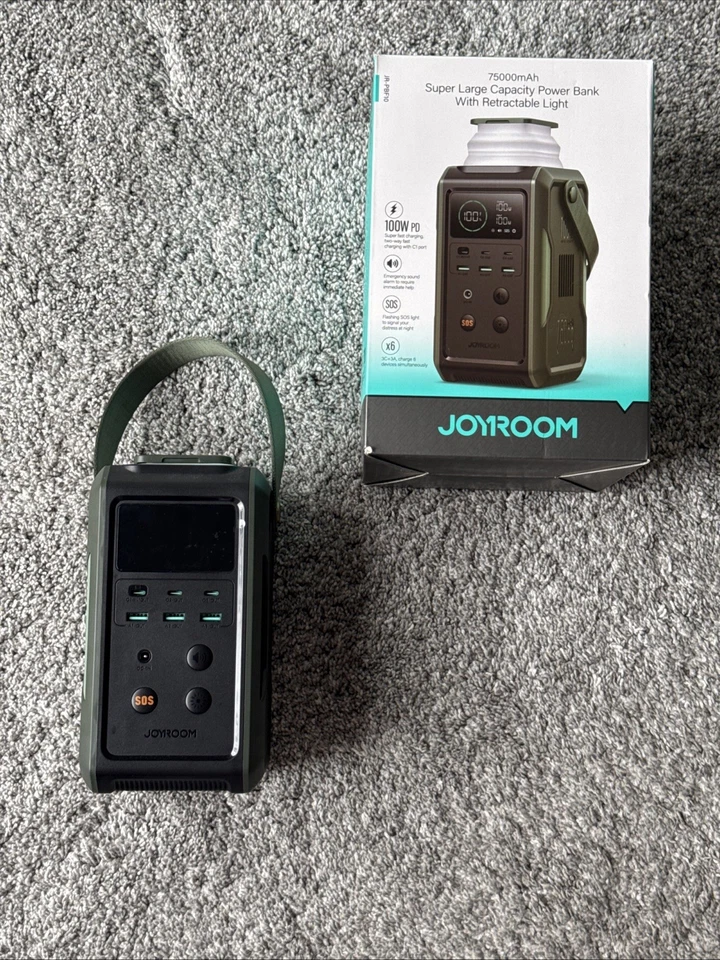 Central Eléctrica Portátil JOYROOM 75000mAh,Batería Exterior 240Wh (Luz LED y... Foto 4 de 4