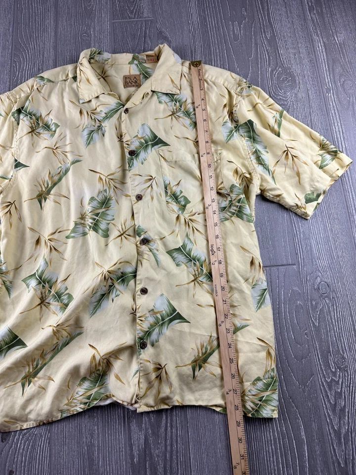 Camisa masculina havaiana manga curta JOS A Bank 100% seda casual praia GG - Imagem 4 de 4