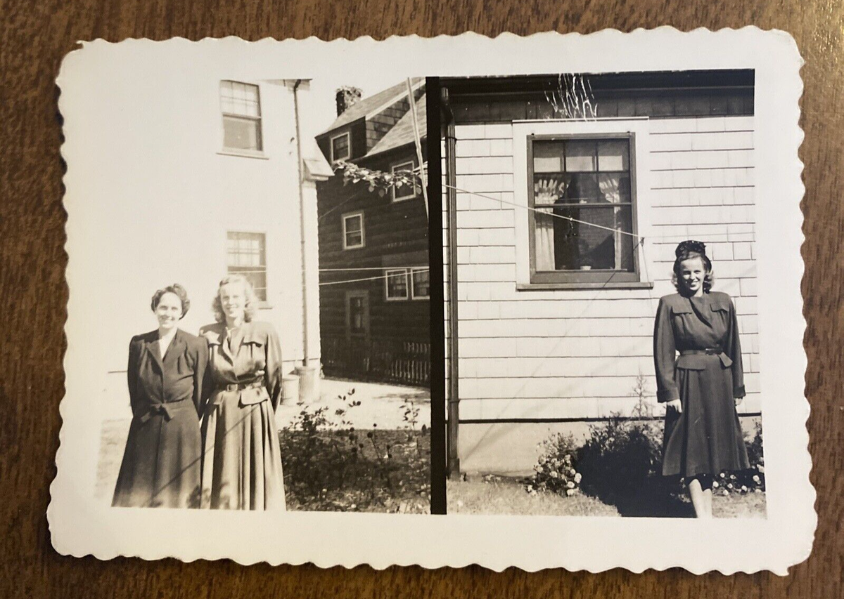 1940s Pretty Women Ladies Fashion Coats Smiling Happy Hat Real