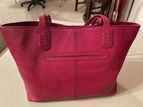 BRIGHTON PRETTY TOUGH RED REED TOTE CONVERTIBLE STUDDED SHOULDER HANDBAG - Picture 5 of 13