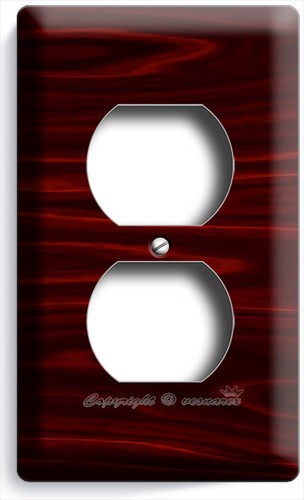 RICH RED MAHOGANY WOOD TEXTURE LIGHT SWITCH OUTLET WALL PLATES HOME OFFICE DECOR - Picture 4 of 33