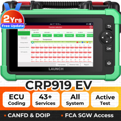  2025 Launch CRP919 EV OBD2 Diagnosegerät ALE SYSTEME Für Elektroantrieben PKW