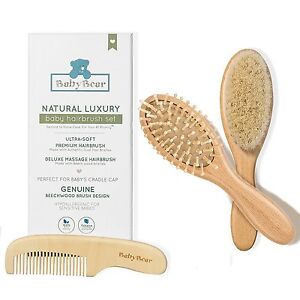 brush hair baby comb wooden newborns toddlers gift packaging brushes premium