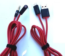 2 pcs. accessory CABLES for Beats STUDIO, SOLO, DETOX, PRO EXECUTIVE Headphones