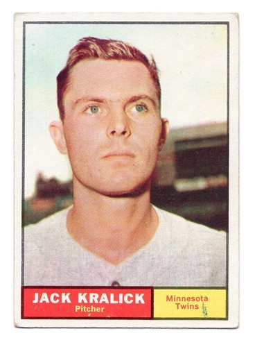 Jack Kralick #36 1961 Topps card