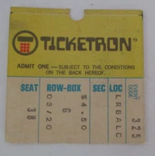 BO DIDDLEY & GRATEFUL DEAD Ticket Stub, March 25,1972 Academy of Music?