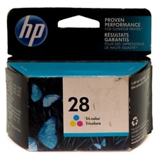 Genuine HP 28 Tri Color Ink Cartridge (C8728A) New Sealed