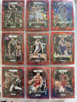 2023-24 Panini Prizm BASKETBALL RED CRACKED ICE You Pick Complete Your Set PYC