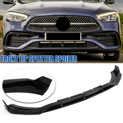 For 2022-2025 Mercedes W206 AMG Glossy Black Front Lip Bumper Splitter one-piece