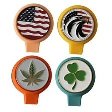  Silicone Golf Hat Clip Ball Marker, Strong Magnetic Closure, Set of 4 4 colors