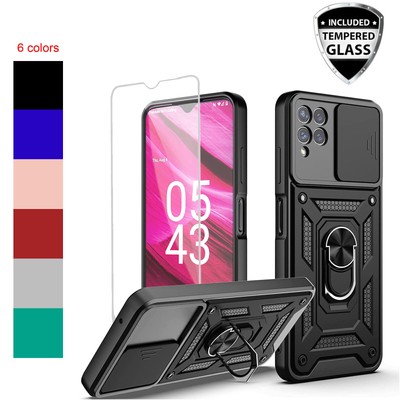 For T-mobile Revvl V+Plus 6 Pro 5G Shockproof Case Ring Holder Stand+Lens Cover