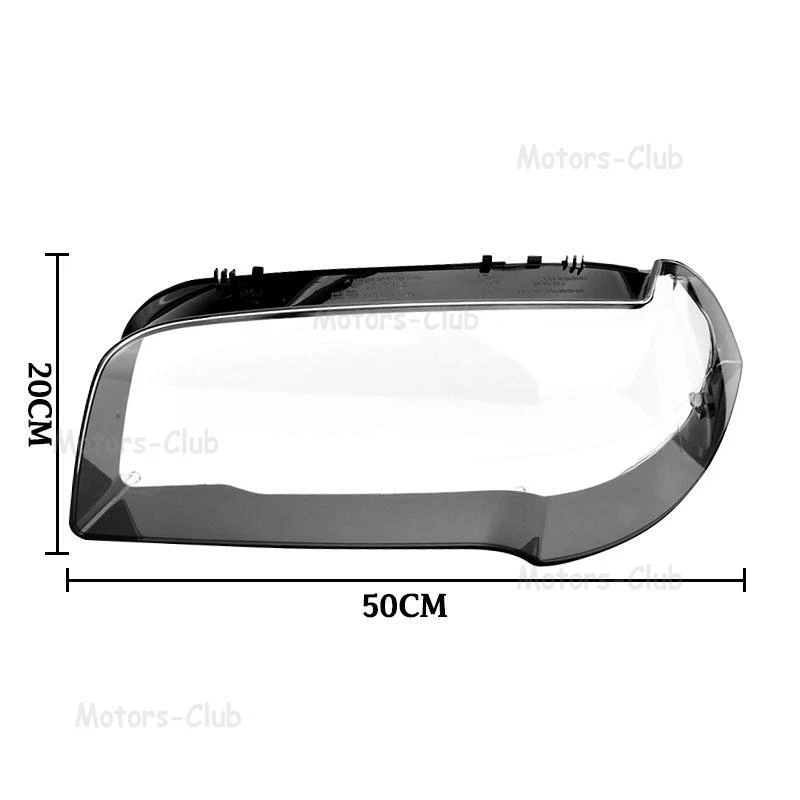 2x Headlight Lens Cover Replace Lenses + Adhesive For BMW X3 E83 2004-2010 - Image 2 of 4