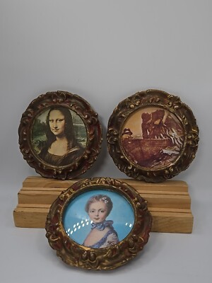 3 Small Hanging Wall Decor Mona Lisa - The Herring Net - Beatrice D'este