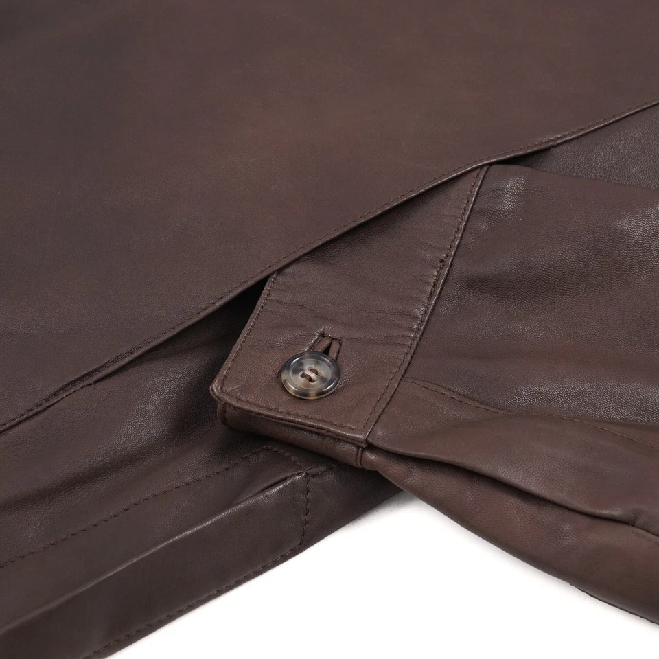 Kiton мягкий из овчины кожаная куртка с Джерси кашемир подкладка L (Eu 52) - Изображение 4 из 4