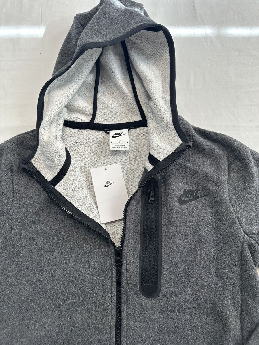 Nike Tech Fleece Full-Zip Winterized Hoodie Size Large Grey Nike Tech Fleece Full-Zip Winterized Hoodie Size Large Grey