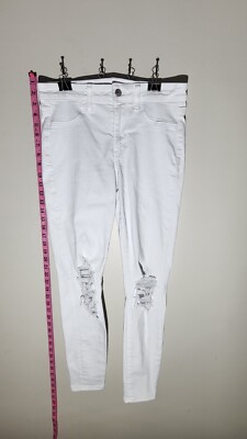 America Eagle White Next Level Stretch Hi Rise Jegging Youth Size 6 Regular 