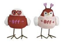 Valentine 'BFF' Fabric Birds Target Spritz Set of 2 Mini New 2022