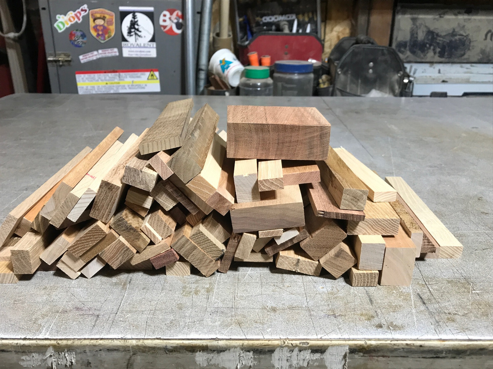 8 LBs Domestic & Exotics Wood Scrap Craft Carving Short Lumber Cut