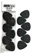 BoloPick Felt Picks for Ukulele, Guitar, and Bass 12 Pack Black 