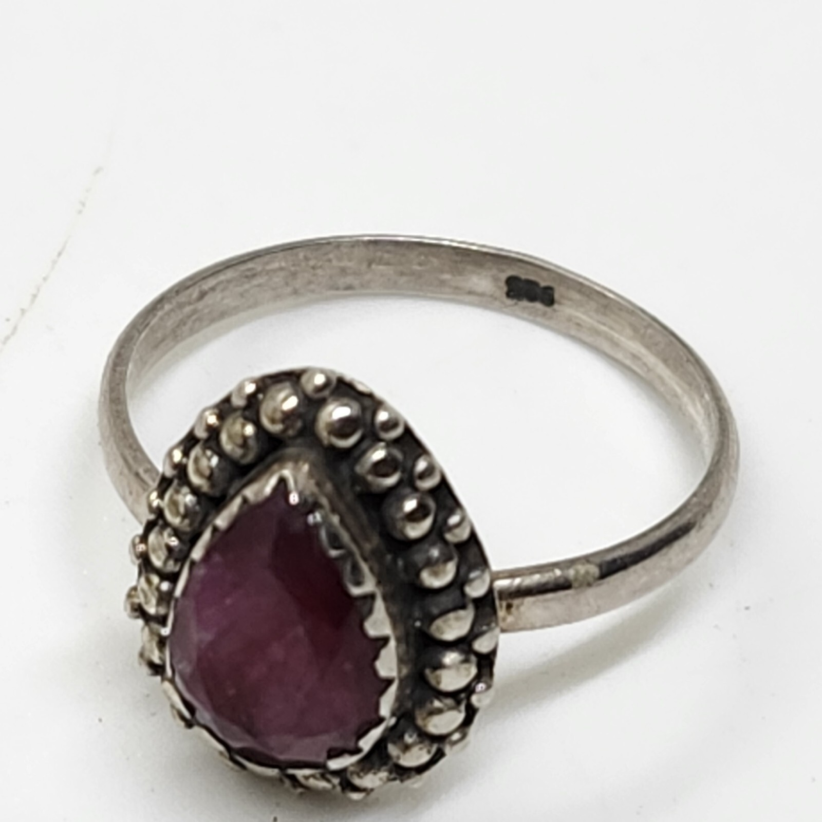 Ruby Sterling Silver 925 Ring  Size 7 - image 6