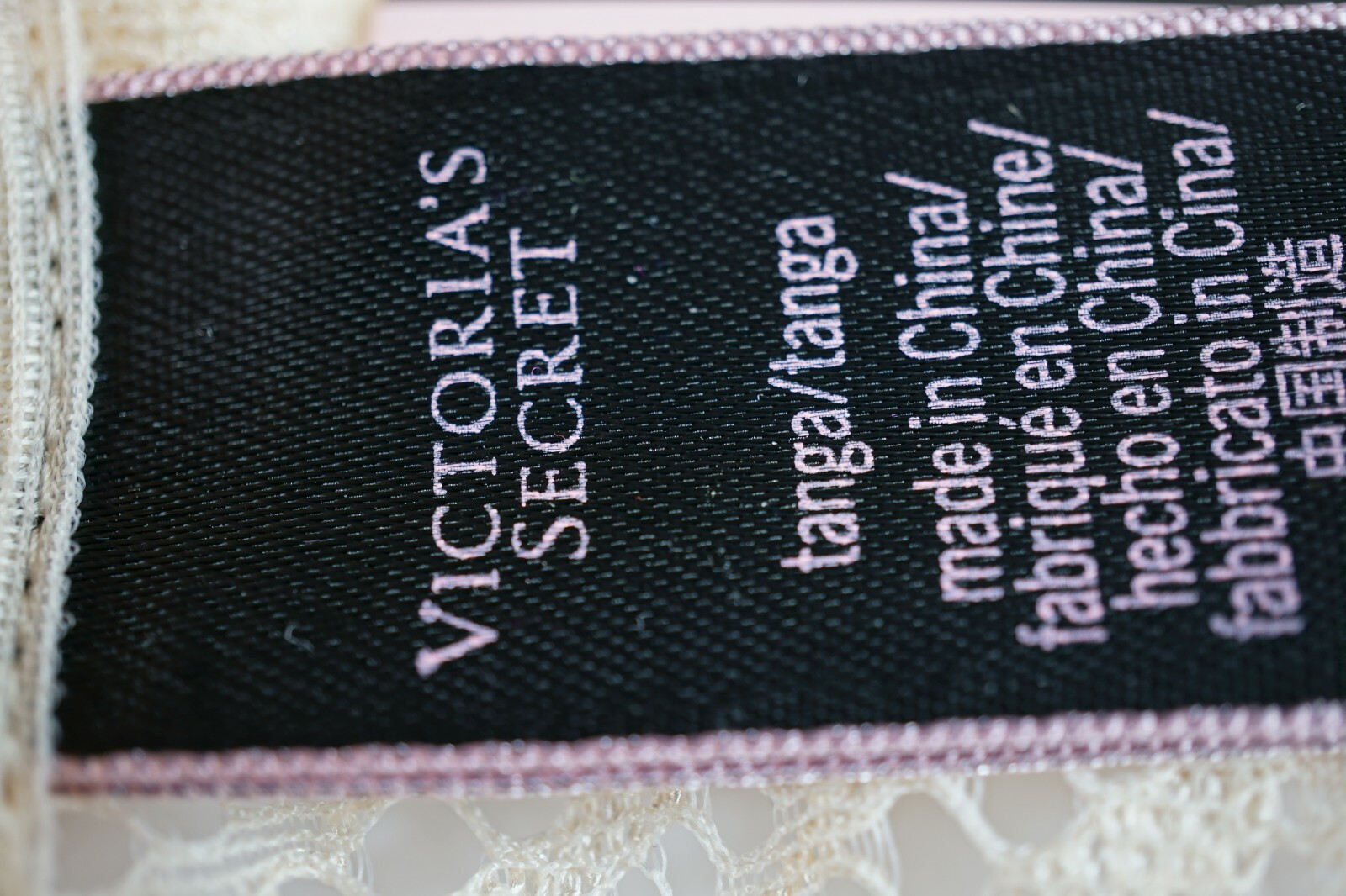 Culotte Victoria's Secret LUXE – Blanche, Motif Floral, Taille M – Neuve Avec étiquettes