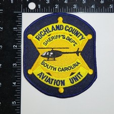 RICHLAND COUNTY, SC, SHERIFF AVIATION UNIT PATCH. 4x4.5 Inches. Great Condition!