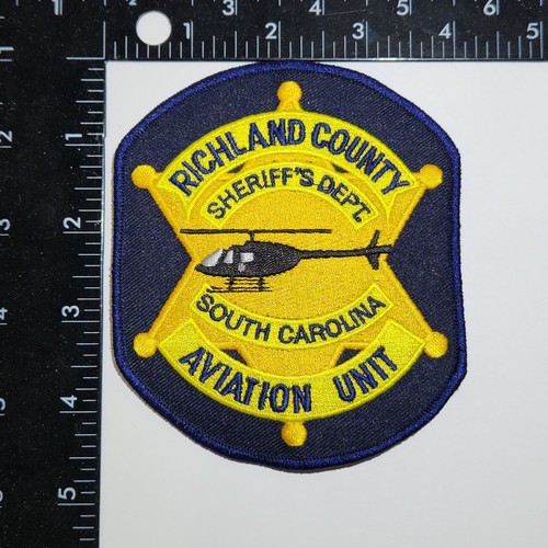 RICHLAND COUNTY, SC, SHERIFF AVIATION UNIT PATCH. 4x4.5 Inches. Great Condition!