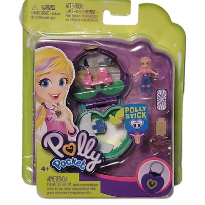 2018 Mattel Mini Polly Pocket Stick Compact Accessories Toy Doll Scooter Dog #5