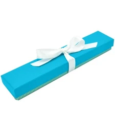 Wholesale Lot 24 Aqua Striped Square Bracelet Watch Jewelry Packaging Gift Box