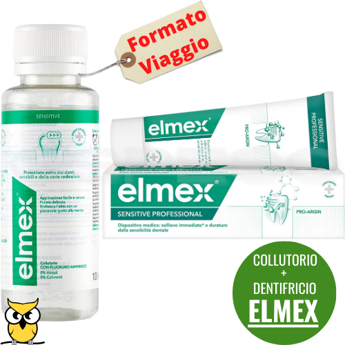 ELMEX SET COLLUTTORIO 100ML + DENTIFRICIO 20ML SENSITIVE VIAGGIO VACANZA