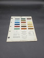 1974 DITZLER PPG AUTOMOTIVE FINISHES CHRYSLER IMPERIAL PAINT CHIP SWATCH SHEET 
