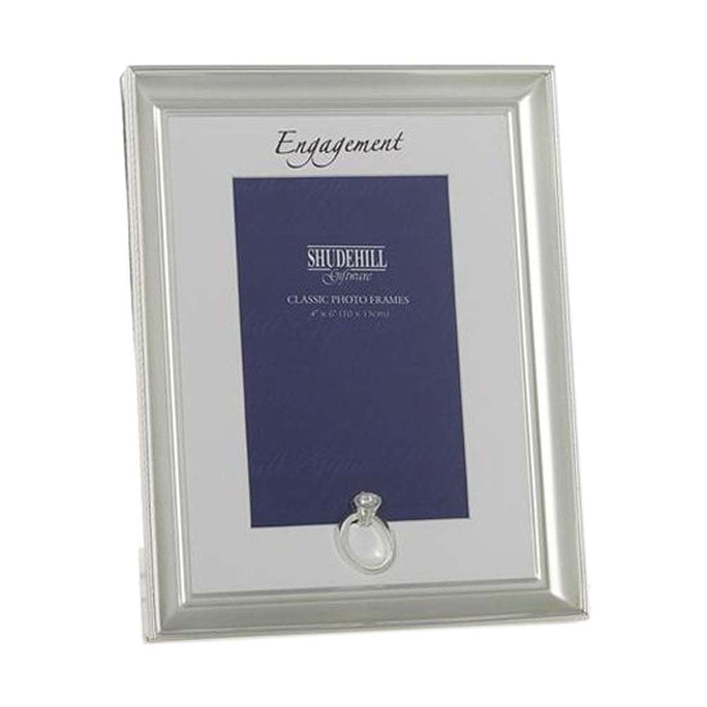 Shudehill Giftware Silver Coloured Engagement 5 x 7 Photo Picture Frame 60557