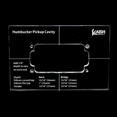 KAISH Acrylic Humbucker Pickup Routing Template for Body or Pickguard Rout