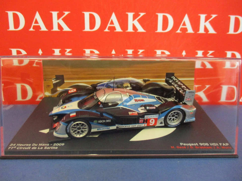 Die cast 1/43 Modellino Auto Peugeot 908 HDI FAP N9 24H Le Mans 2009 D. Brabham - Immagine 4 di 4