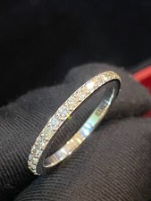 Pave 0,70 Cts Runde Brilliant Cut Natürliche Diamanten Ehering Ring In 18K Gold