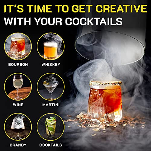 Cocktail Smoker Set - Whiskey Smoker Set - Smoke Infuser - Universal Kit, 14 Teile - Bild 7 von 9
