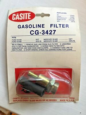 #ad Casite Gasoline Fuel Filter Kit CG 3427 1970s Ford Mercury 400 460 B13 $12.97