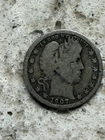 1907 O New Orleans Mint .900 Fine Silver Barber .25 Cent Quarter Dollar Coin