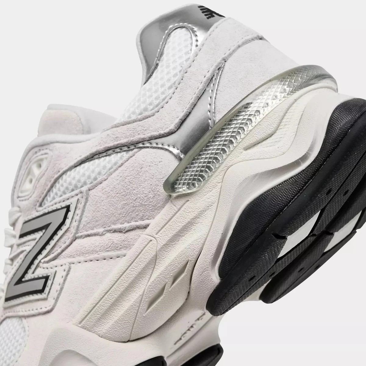 New Balance 9060 White Black Metallic Silver Shoes U9060JRB Men's