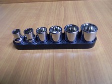New Kobalt 38 Drive Set Of 6 - 12 Point Shallow Chrome Sockets 58 -516