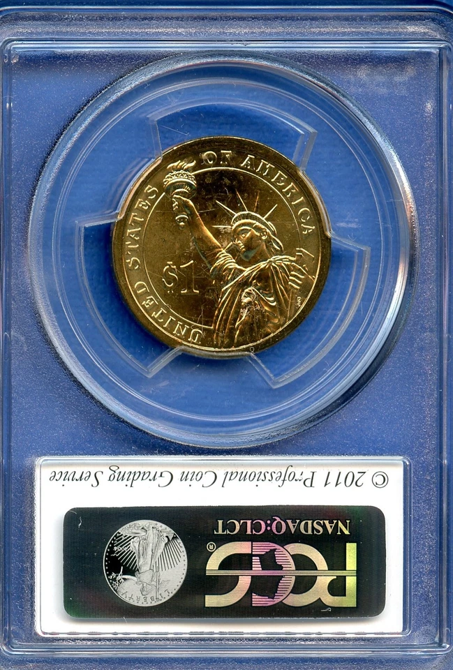 2011 P PCGS MS66 Rutherford B Hayes $1 US Mint Dollar MS-66 Position B - Image 2 of 3