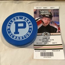 Wilkes-Barre/Scranton Penguins Blue/White Souvenir Puck AHL Hockey