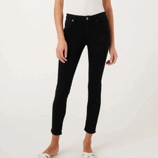 7 For All Mankind Women's The Ankle Skinny B Air Black Jeans, Size 31