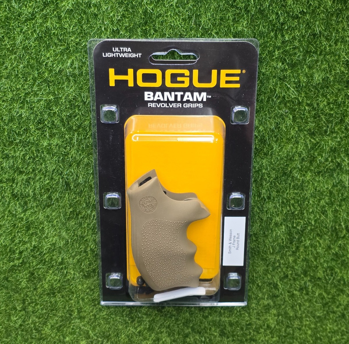 Hogue S&W J Frame Rubber Bantam Style Grip, (Closed Backstrap) FDE
