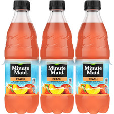Minute Maid Peach Drink Rare Non-Carbonated Refreshing 3 Pack (20oz Bottles)