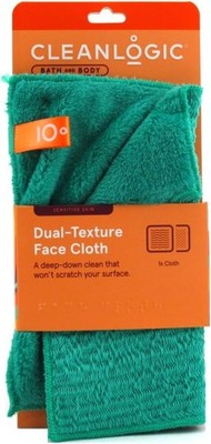 Clean Logic Dual-Texture Face Cloth Sensitive Skin Green New Bath and Body